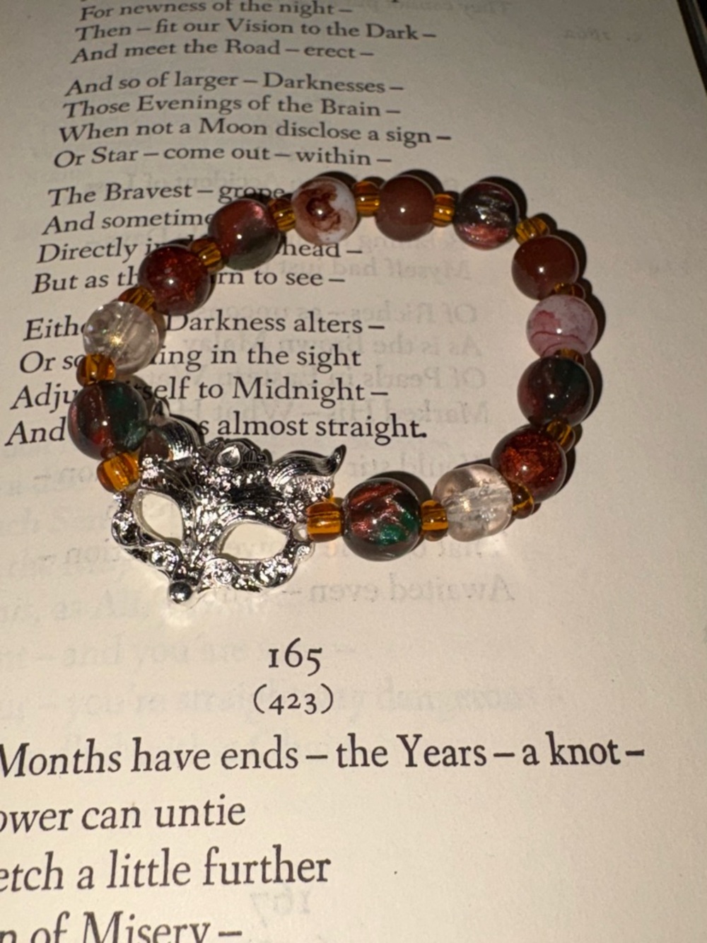 Fox Mask Beaded Stretch Bracelet - Earthy
